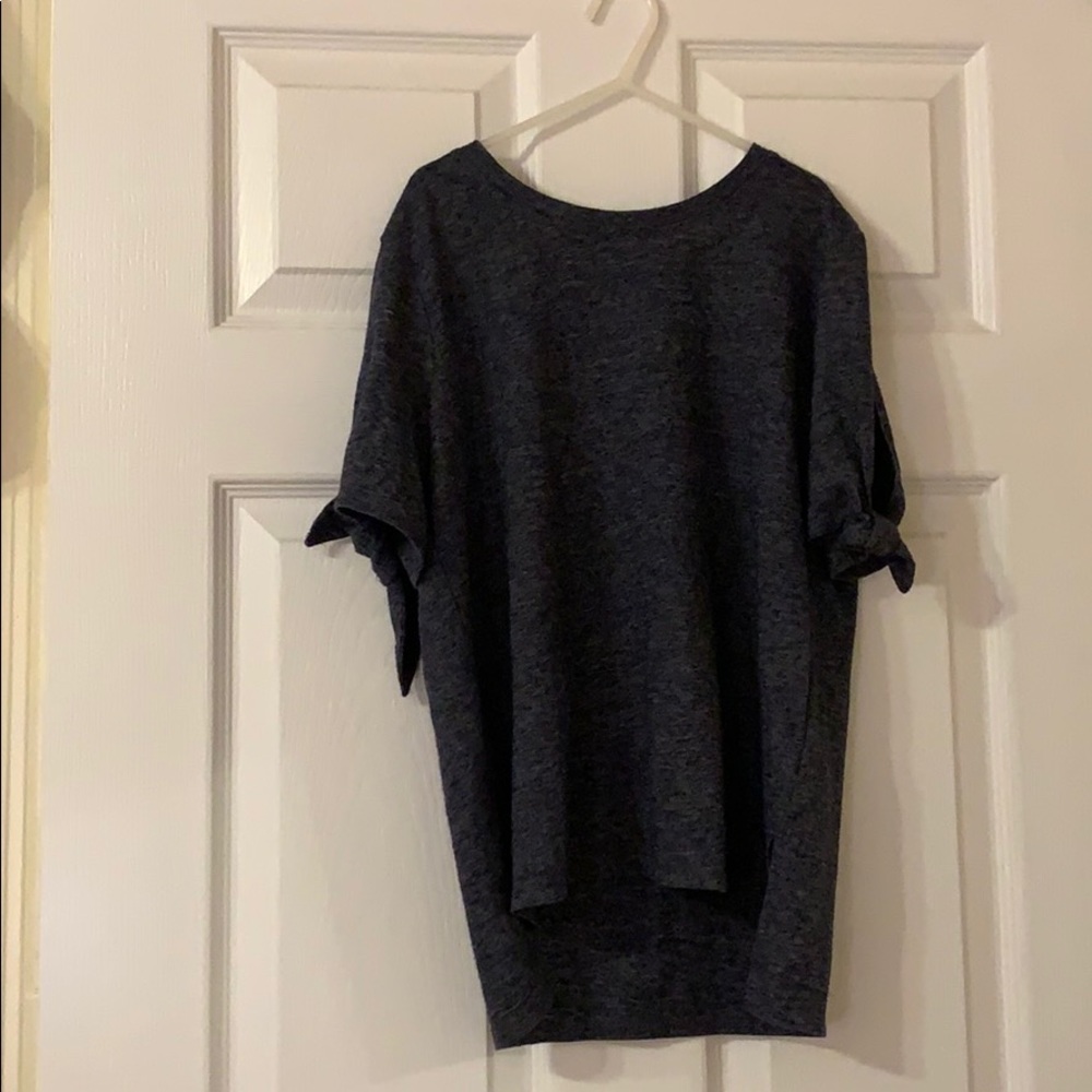 Black girls tied sleeved shirt